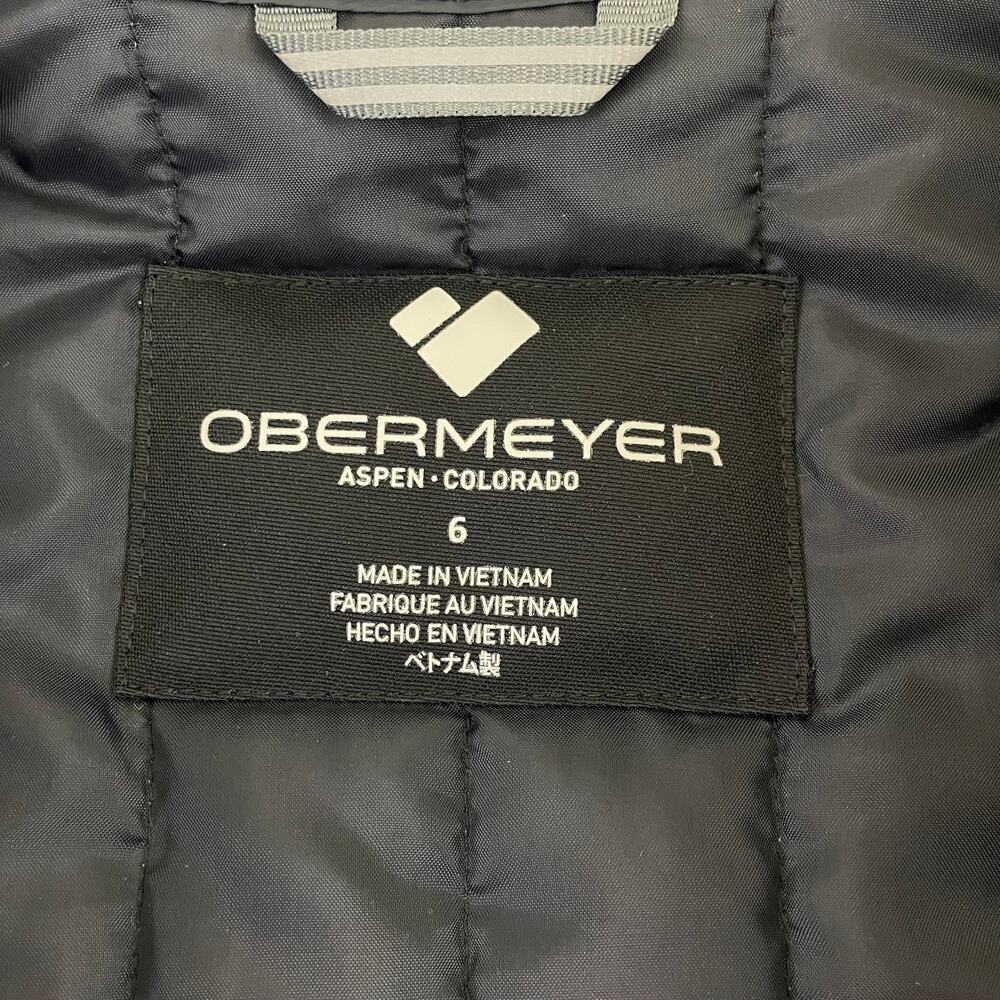 Obermeyer Vest Kid's Size 6 Red Black Plaid Sherpa Full Zip Outdoor Ski Children - Picture 5 of 9